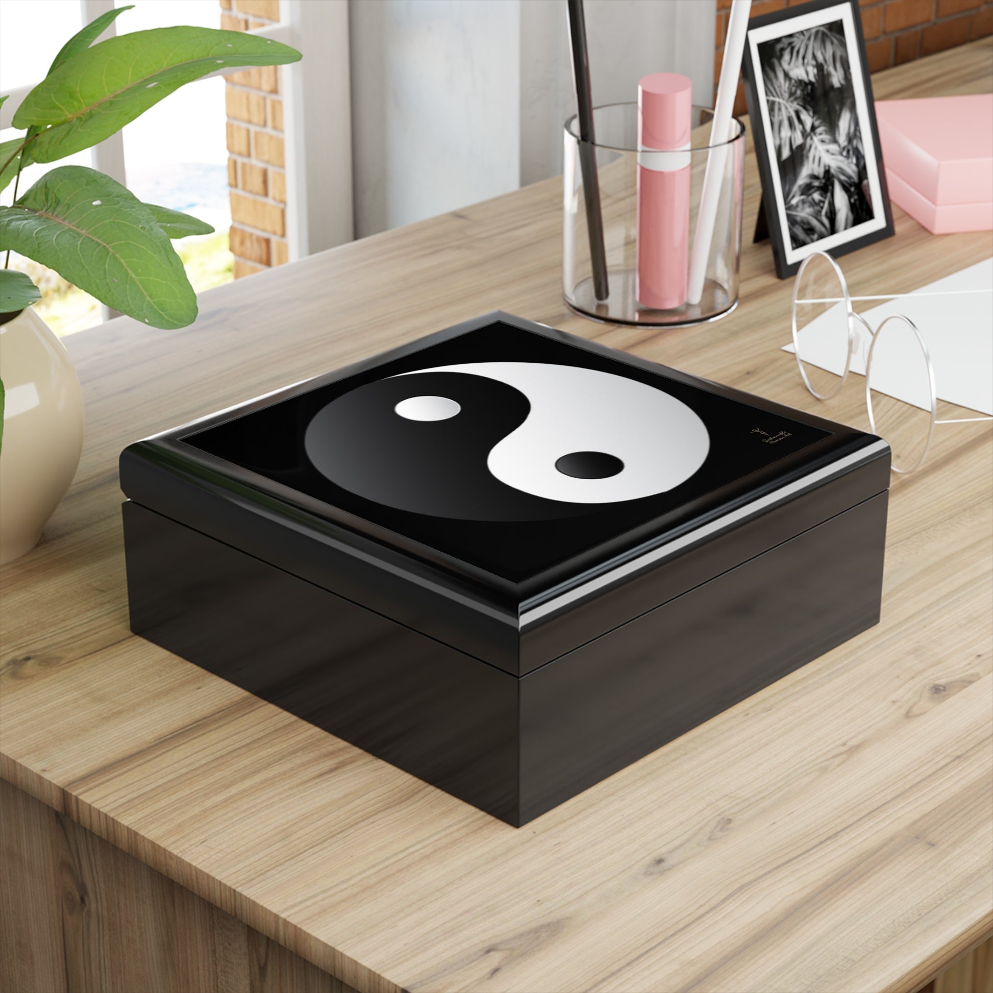 Yin Yang Jewelry Box, Gift for Him or Her, Eco-Friendly Storage, Elegant Home Decor, Unique Keepsake Box